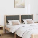 Gepolstertes Kopfteil Braun 150 cm Massivholz Kiefer und Stoff