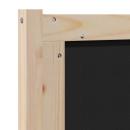 Gepolstertes Kopfteil Braun 120 cm Massivholz Kiefer und Stoff