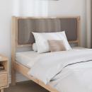 Gepolstertes Kopfteil Braun 100 cm Massivholz Kiefer und Stoff
