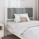 Gepolstertes Kopfteil Weiß 100 cm Massivholz Kiefer und Stoff