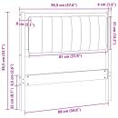 Gepolstertes Kopfteil Braun 90 cm Massivholz Kiefer und Stoff