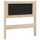 Gepolstertes Kopfteil Braun 75 cm Massivholz Kiefer und Stoff