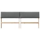 Gepolstertes Kopfteil Dunkelgrau 180 cm Massives Kiefernholz