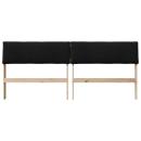 Gepolstertes Kopfteil Schwarz 180 cm Massives Kiefernholz