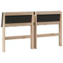 Gepolstertes Kopfteil Taupe 160 cm Massives Kiefernholz