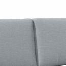 Gepolstertes Kopfteil Hellgrau 150 cm Massives Kiefernholz