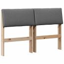 Gepolstertes Kopfteil Dunkelgrau 120 cm Massives Kiefernholz