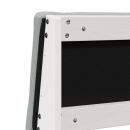 Gepolstertes Kopfteil Hellgrau 120 cm Massives Kiefernholz