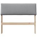 Gepolstertes Kopfteil Hellgrau 100 cm Massives Kiefernholz