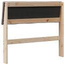 Gepolstertes Kopfteil Taupe 90 cm Massives Kiefernholz