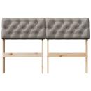 Gepolstertes Kopfteil Taupe 120 cm Massives Kiefernholz