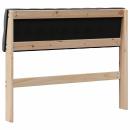 Gepolstertes Kopfteil Dunkelgrau 100 cm Massives Kiefernholz