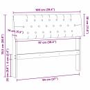 Gepolstertes Kopfteil Schwarz 100 cm Massives Kiefernholz