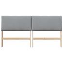 Gepolstertes Kopfteil Hellgrau 200 cm Massives Kiefernholz