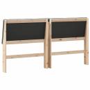 Gepolstertes Kopfteil Dunkelgrau 200 cm Massives Kiefernholz