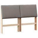 Gepolstertes Kopfteil Taupe 150 cm Massives Kiefernholz