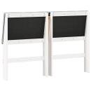 Gepolstertes Kopfteil Hellgrau 150 cm Massives Kiefernholz