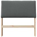 Gepolstertes Kopfteil Dunkelgrau 100 cm Massives Kiefernholz