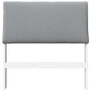 Gepolstertes Kopfteil Hellgrau 90 cm Massives Kiefernholz