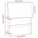 Gepolstertes Kopfteil Schwarz 80 cm Massives Kiefernholz