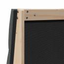 Gepolstertes Kopfteil Dunkelgrau 200 cm Massives Kiefernholz