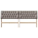 Gepolstertes Kopfteil Taupe 200 cm Massives Kiefernholz