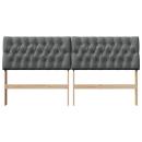 Gepolstertes Kopfteil Dunkelgrau 180 cm Massives Kiefernholz