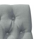 Gepolstertes Kopfteil Hellgrau 75 cm Massives Kiefernholz