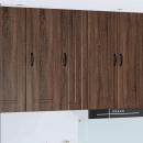 ARDEBO.de - Küchenhängeschrank mit Tür Braun Eichen-Optik 30 x 31 x 100 cm
