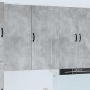 ARDEBO.de - Küchenhängeschrank Beton Grau 50 x 31 x 100 cm Holzwerkstoff