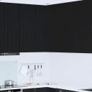 ARDEBO.de - Küchenhängeschrank Schwarz 57 x 57 x 100 cm Holzwerkstoff