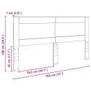 Kopfteil mit Kopfteil Schwarz Eichen-Optik 180 cm Holzwerkstoff