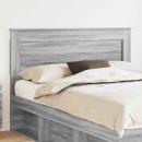 ARDEBO.de - Kopfteil mit Kopfteil Graues Sonoma 160 cm Holzwerkstoff
