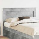 ARDEBO.de - Kopfteil mit Kopfteil Beton Grau 150 cm Holzwerkstoff