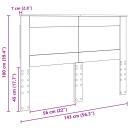 Kopfteil mit Kopfteil Schwarz Eichen-Optik 140 cm Holzwerkstoff