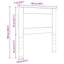 Kopfteil mit Kopfteil Schwarz Eichen-Optik 100 cm Holzwerkstoff