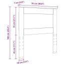 Kopfteil mit Kopfteil Sonoma-Eiche 75 cm Holzwerkstoff