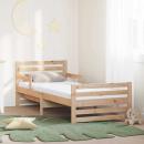 ARDEBO.de - Bettgestell mit Matratze mit Kopfteil Braun 80 x 200 cm