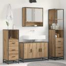 ARDEBO.de - Badezimmermöbel Set mit Tür 4 pcs Artisan-Eiche 90 x 33 x 60 cm