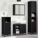 ARDEBO.de - Badezimmermöbel Set 3 pcs Schwarz Eichen-Optik 65 x 33 x 60 cm