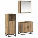 ARDEBO.de - Badezimmermöbel Set mit Tür 3 pcs Artisan-Eiche 60 x 33 x 60 cm