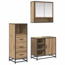 ARDEBO.de - Badezimmermöbel Set mit Tür 3 pcs Artisan-Eiche 65 x 33 x 60 cm
