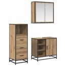 ARDEBO.de - Badezimmermöbel Set mit Tür 3 pcs Artisan-Eiche 65 x 33 x 60 cm