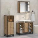 ARDEBO.de - Badezimmermöbel Set mit Tür 3 pcs Artisan-Eiche 80 x 33 x 60 cm