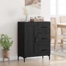 ARDEBO.de - Sideboard Schwarz Eichen-Optik 69.5 x 34 x 90 cm Holzwerkstoff