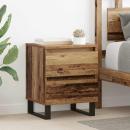ARDEBO.de - Nachttisch 2 pcs Altholz 40 x 35 x 50 cm Holzwerkstoff