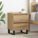 ARDEBO.de - Nachttisch 2 pcs Artisan-Eiche 40 x 35 x 50 cm Holzwerkstoff