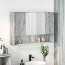 ARDEBO.de - Badezimmer-Spiegelschrank mit Tür Grau Sonoma 80 x 17 x 55 cm