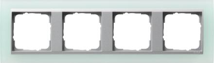 ARDEBO.de Gira 021451 Abdeckrahmen, bruchsicher 4fach für alu Zentraleinsätze