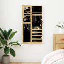 ARDEBO.de - Schmuckschrank mit Spiegel Wandmontage 30x8,5x106 cm